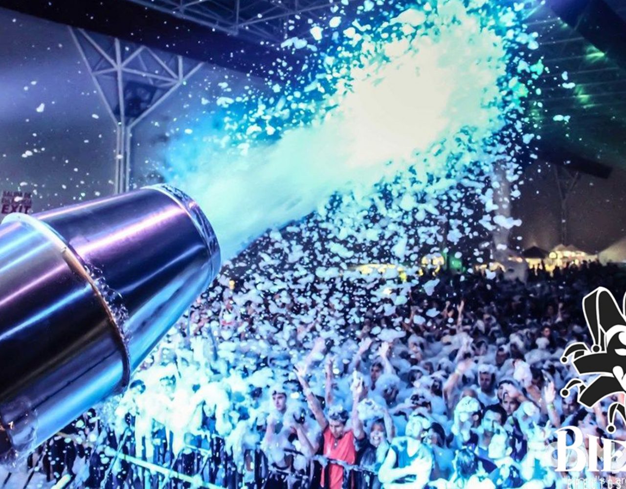 Etiqueta fiesta de la espuma BIEFEC