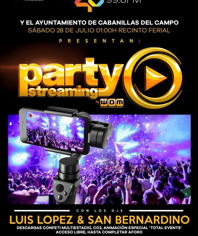 Cartel del Concierto World Dance Music de Los 40 en Cabanillas, 2018. BIEFEC FX Efectos Especiales.